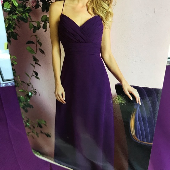 Formal full length bridesmaid’s dress-Eggplant - Picture 1 of 5